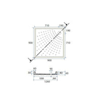 Piatto doccia 76x76 cm mr flat quadrato cod 82427