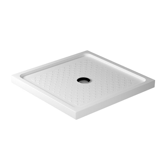 Piatto doccia 80x80 H 6 quadrato in ceramica bianca con antiscivolo