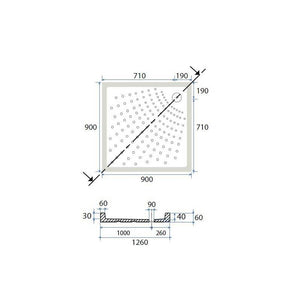 Piatto doccia 80x80 cm mr flat quadrato cod 82428