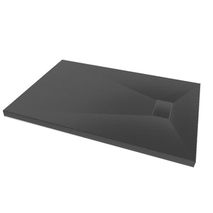 Piatto doccia acrilico antracite effetto pietra ultraslim altezza 2.6cm, dimensioni 70x90