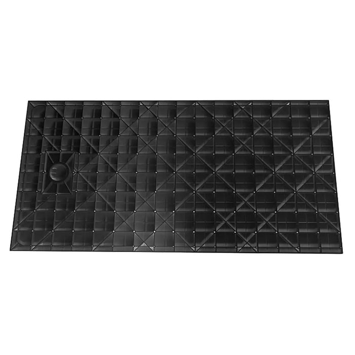 Piatto doccia acrilico antracite effetto pietra ultraslim altezza 2.6cm, dimensioni 100x100