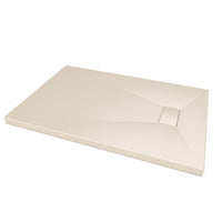 Piatto doccia acrilico beige effetto pietra ultraslim altezza 2,6cm, dimensioni 100x100