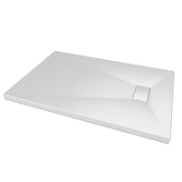 Piatto doccia acrilico bianco effetto pietra ultraslim altezza 2,6cm, dimensioni 90x140