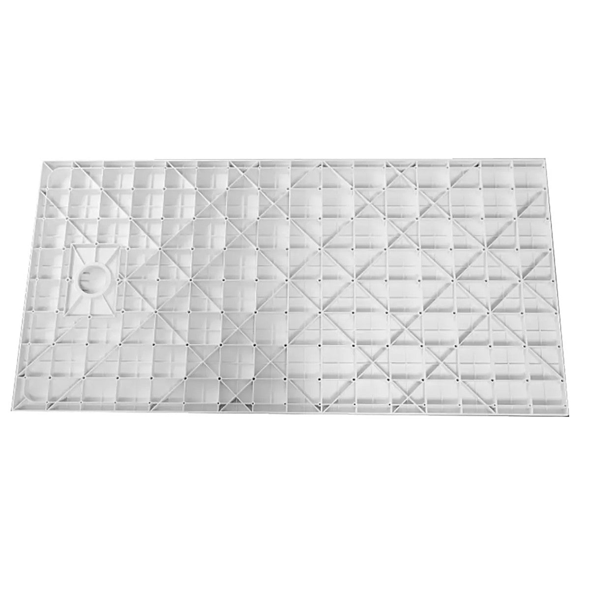 Piatto doccia acrilico bianco effetto pietra ultraslim altezza 2,6cm, dimensioni 80x120