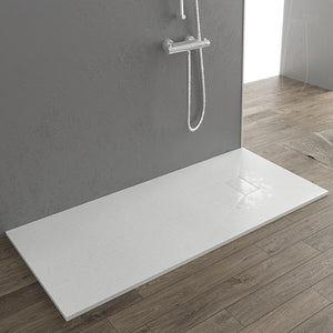 Piatto doccia acrilico bianco effetto pietra ultraslim altezza 2,6cm, dimensioni 80x160