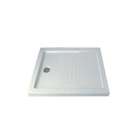 Piatto doccia acrilico bianco scarico incluso ultraslim altezza 5.5cm, dimensioni 80x80