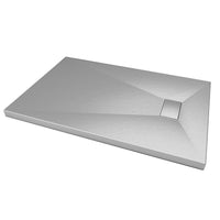 Piatto doccia acrilico grigio effetto pietra ultraslim altezza 2,6cm, dimensioni 80x160