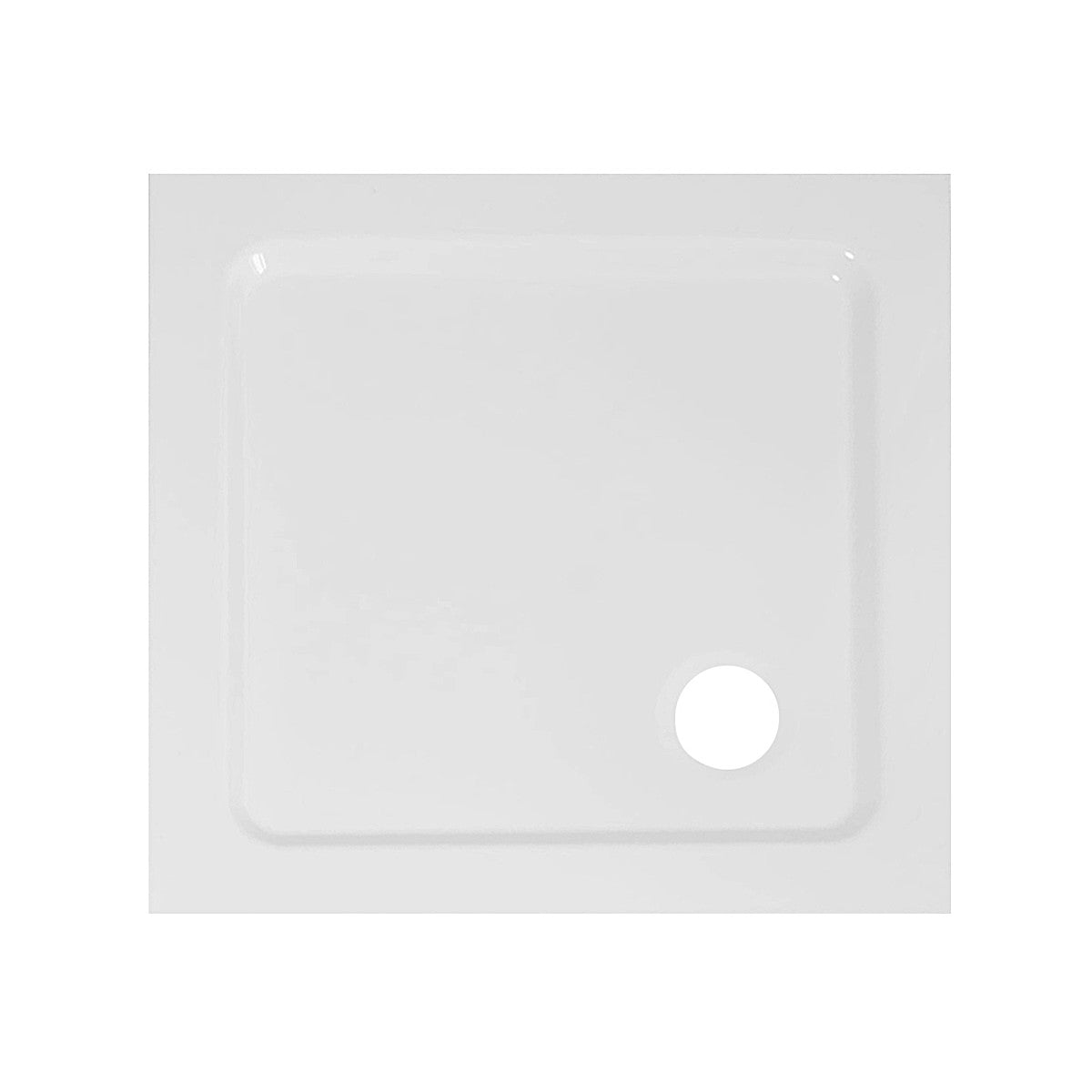 Piatto doccia acrilico quadrato bianco ultraflat altezza 3.5cm, dimensioni 90x90