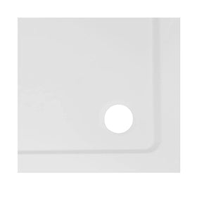 Piatto doccia acrilico quadrato bianco ultraflat altezza 3.5cm, dimensioni 90x90