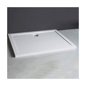 Piatto doccia acrilico rettangolare bianco scarico incluso altezza 5cm, dimensioni 90x90