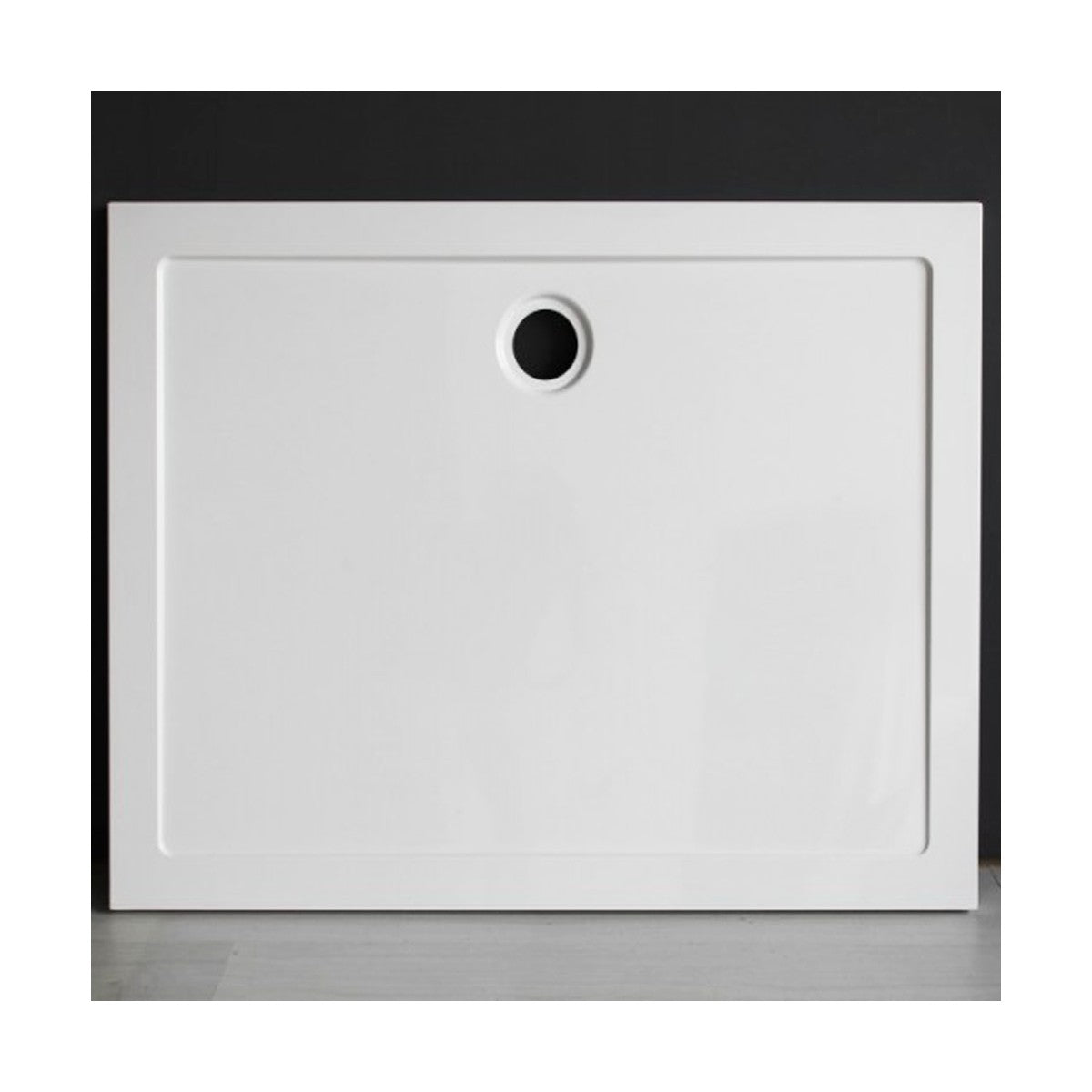 Piatto doccia acrilico rettangolare bianco scarico incluso altezza 5cm, dimensioni 120x80