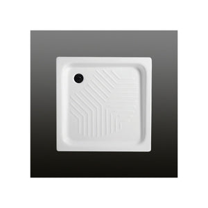 Piatto doccia ceramica quadrato colore bianco h10cm, dimensioni 90x90