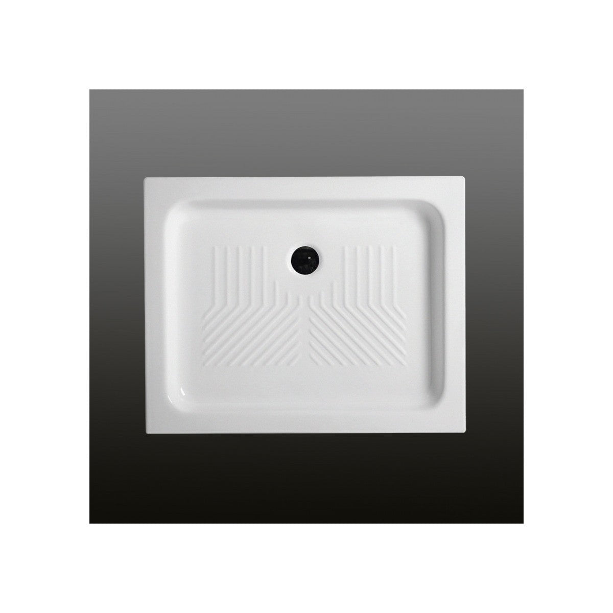 Piatto doccia ceramica rettangolare colore bianco h10cm, dimensioni 120x80