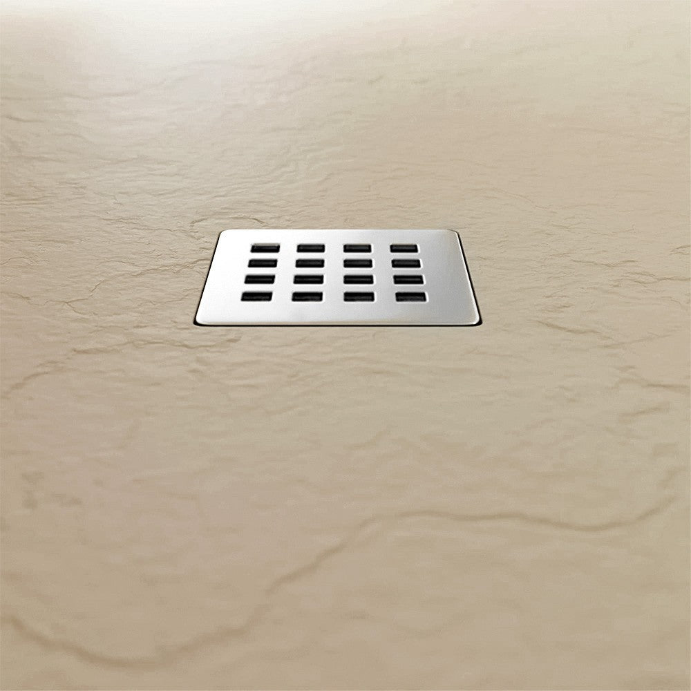 Piatto doccia filo pavimento 70x140 in resina Karen pietra tortora