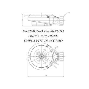 Piatto doccia bianco con scarico laterale griglia inox e piletta star relax, misura 80x100