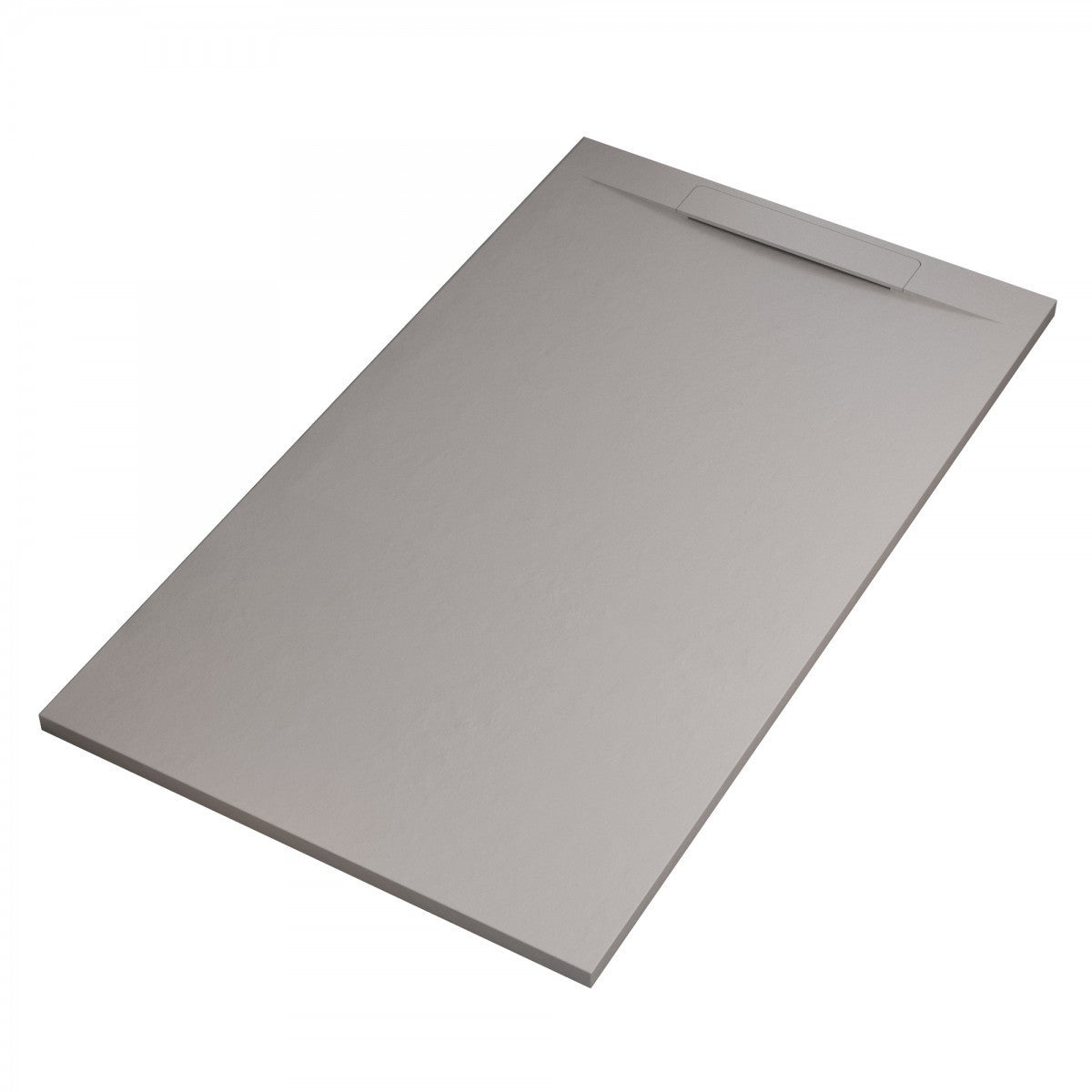 Piatto doccia mineralmarmo effetto pietra grigio chiaro venice, dimensioni 70x130