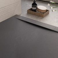 Piatto doccia mineralmarmo effetto pietra nero venice, dimensioni 70x180