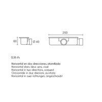 Piatto doccia resina finitura pietra antracite con griglia inox pure, dimensioni 80x120