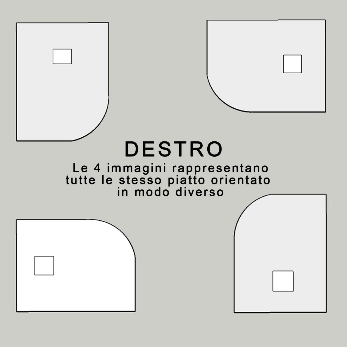 Piatto doccia stondato rettangolare bianco 100x80 80x100 piletta gratis - star plus, misura 100x80, angolo