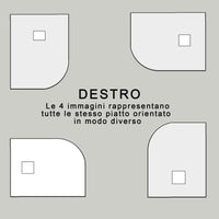 Piatto doccia stondato rettangolare bianco 100x80 80x100 piletta gratis - star plus, misura 100x80, angolo