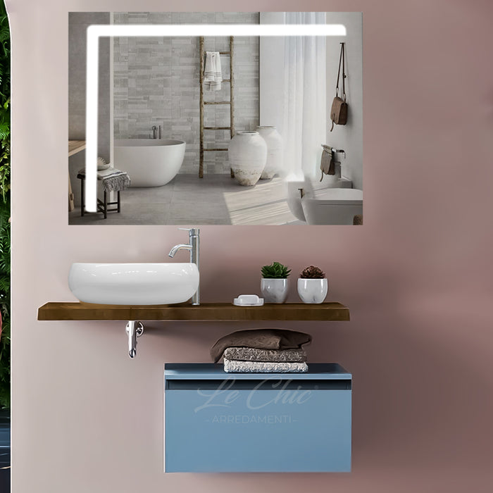 Mobile bagno moderno StyleFusion - 120 cm Celeste polvere