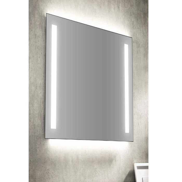 Specchio da bagno rettangolare reversibile a filo lucido retroilluminato samar, misura 60x80