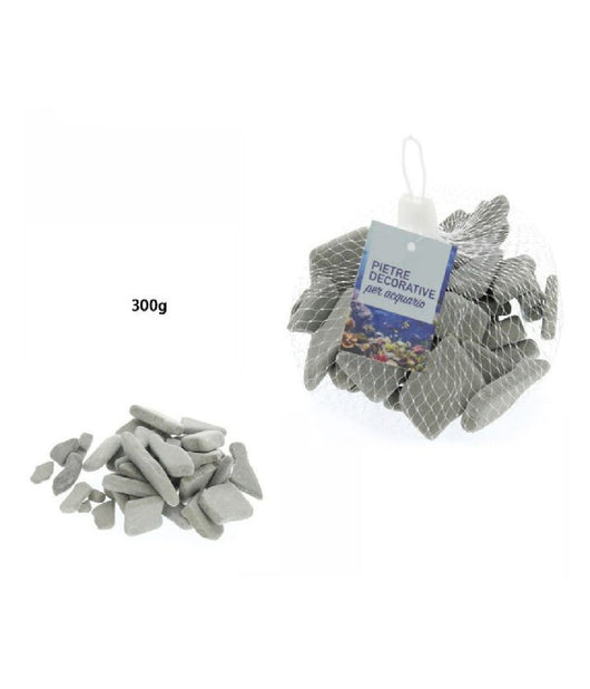 Pietre Decorative Piatte Acquari Grigie 300 Gr Decorazione Piante Giardino 70267         