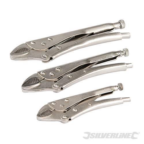 Pinza autobloccante Silverline set pinze 3pz grip morsetto morsa acciaio - Default Title