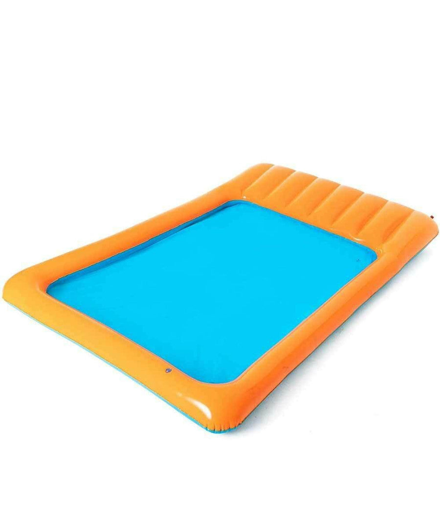 Piscina Acquascivolo Con Scivolo Acqua E Spruzzi 341 X 213 Cm Pvc Arancione         