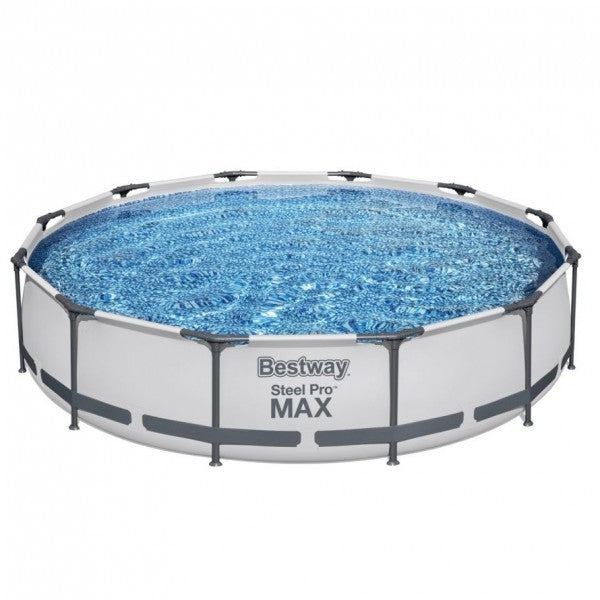 Piscina fuori terra Bestway 56416 Steel Pro max rotonda bianca 366x76 - Bestway