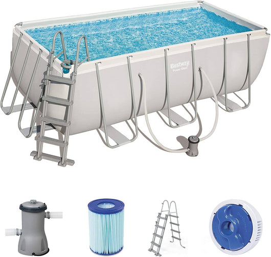 Piscina fuori terra Bestway 56456 Power Steel rettangolare 412x201 H.122 cm - Bestway