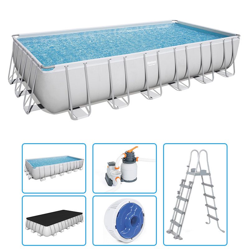 Piscina fuori terra rettangolare Bestway POWER STEEL 7,32 x 3,66 x h 1,32 m - Piscina Fuori Terra Bestway Power Steel Frame 7,32 X 3,66 X H 1,32 M