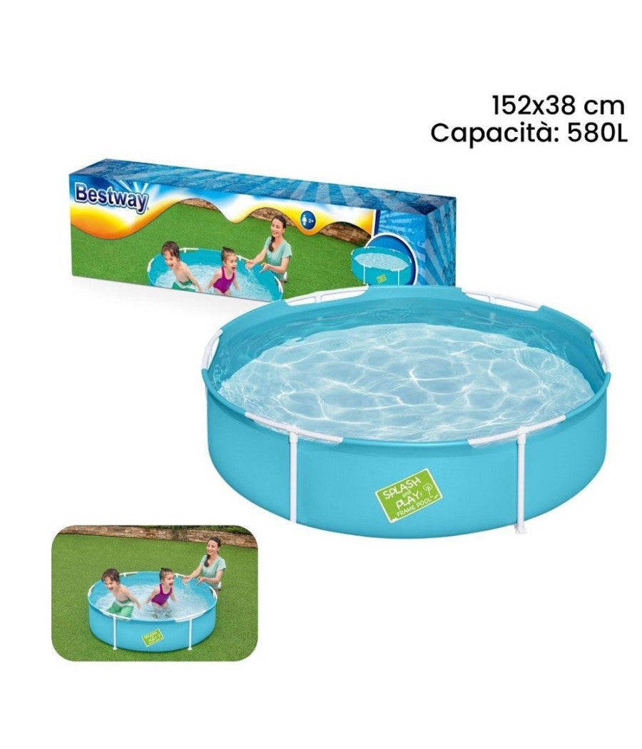 Piscina Fuori Terra Steel Pro Frame Rotonda Da 152x38 Cm 580lt Per Bambini 56283         