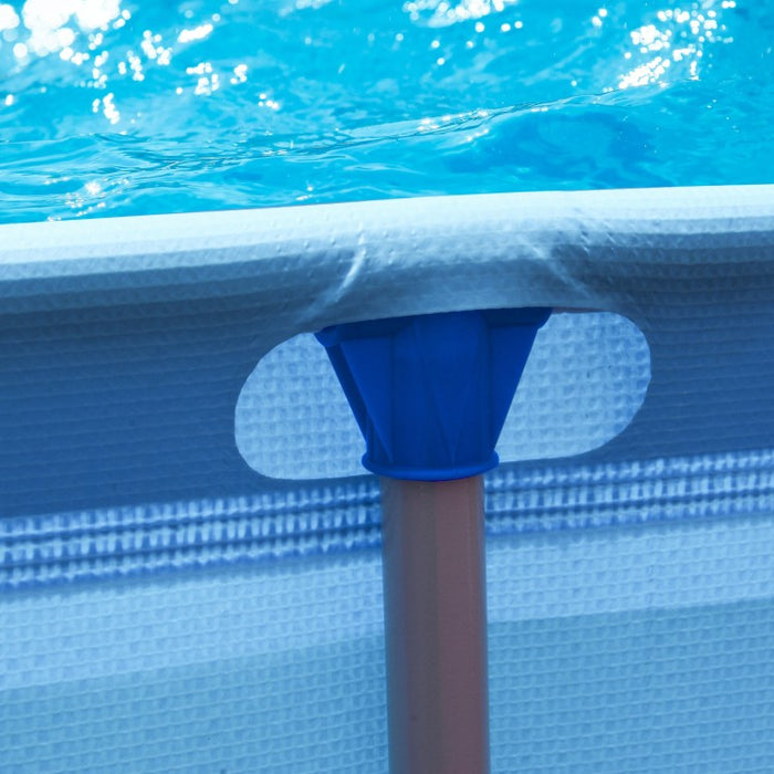 Piscina Fuoriterra Rettangolare con Struttura in Acciaio Avenli Cm188X127X42 Azzurra senza Predisposizione Pompa 17803