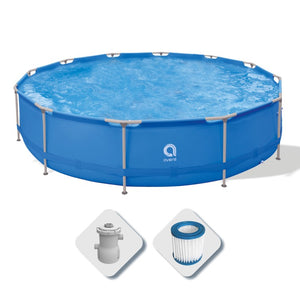 Piscina Fuoriterra Rotonda con Struttura in Acciaio Avenli Cm 420x84 Azzurra con Pompa Filtro Inclusa 17800EU