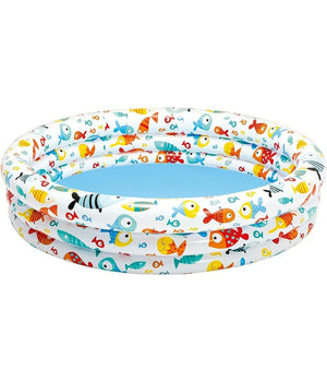 Piscina Gonfiabile 3 Anelli à¸132xh.28 Cm Con Animali Marini Estate Bambini 59431         