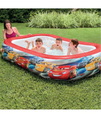 Piscina Gonfiabile Bambini Disney Cars 2 Anelli 262 X 175 X 56 Cm Da Giardino         