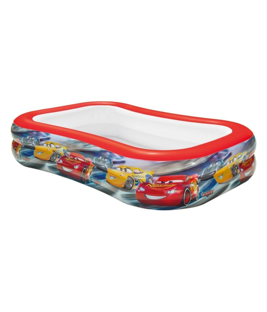 Piscina Gonfiabile Bambini Disney Cars 2 Anelli 262 X 175 X 56 Cm Da Giardino         