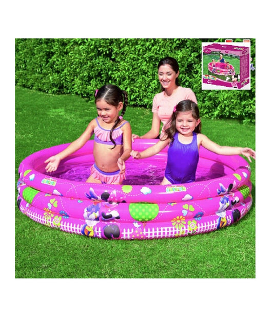 Piscina Gonfiabile Minnie 3 Anelli 152 X 30 Cm Disney Paperina Fuori Terra         