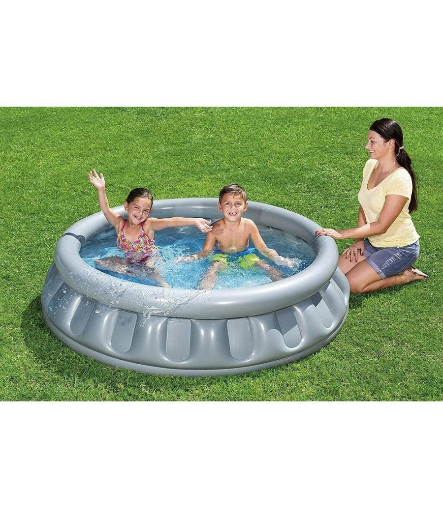 Piscina Gonfiabile Per Bambini Spaceship Astronave Silver 152x43 Cm 512 Lt 51080         