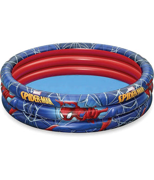 Piscina Gonfiabile Spiderman L'uomo Ragno 3 Anelli 122x30cm Per Bambini 2+ 98018         