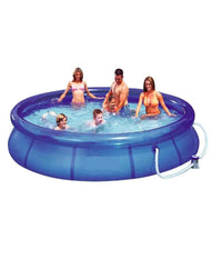 Piscina Gonfiabile Tonda 366 X 76 Cm Pompa Filtrante E Kit Di Riparazione         