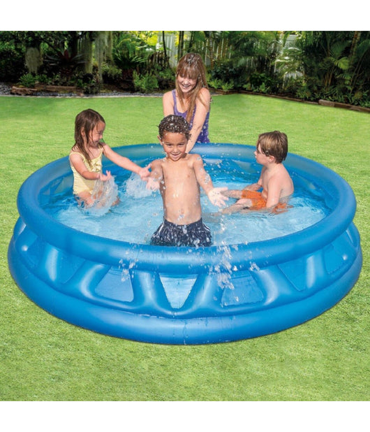 Piscina Gonfiabile Triangoli Soft Blu 188 X 46 Cm 790 Lt Bambini Estate 58431         