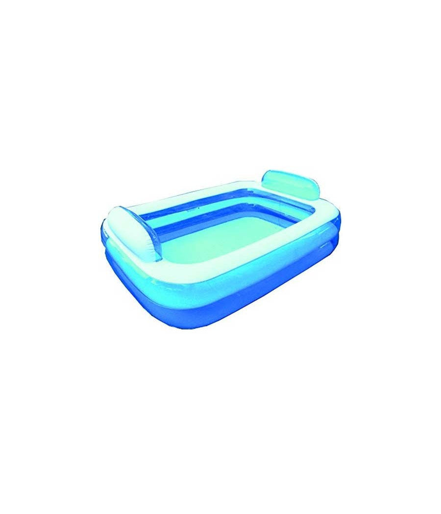 Piscina Rettangolare Gonfiabile Con Poggiatesta 266 X 175 X 50 Cm 2 Camere Aria         