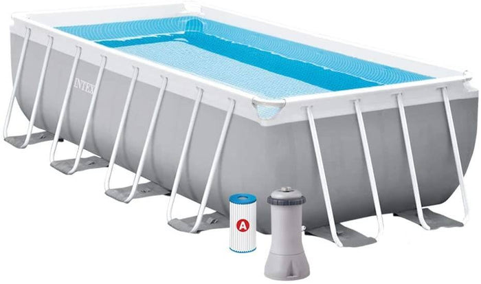 Intex 26788 Piscina Rettangolare, Grigio, 6.836 litri, 400x200x  H 100 - Intex piscine