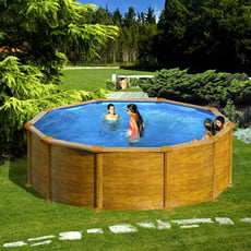 Piscina fuori terra GRE acciaio Rotonda 460x1,32 MAURITIUS KITPR458WO