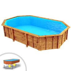 Piscina in legno indipendente ottagonale Riva 607