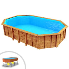 Piscina in legno autoportante ottagonale Riva 727