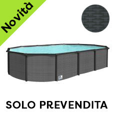 Piscina fuori terra in acciaio GREY POOL 610x360x130 cm