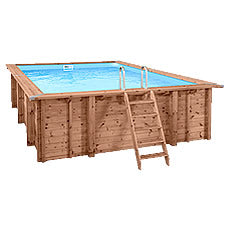 Piscina in legno fuori terra rettangolare JARDIN CARRE 6x4